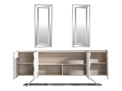 Asus 88" Wide 4 Door Buffet With Mirror