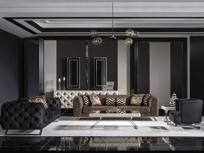 Asus 89" Wide Tufted Sofa