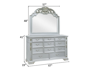 Massa Atlas B581 67" Wide 11 Drawer Dresser With Mirror
