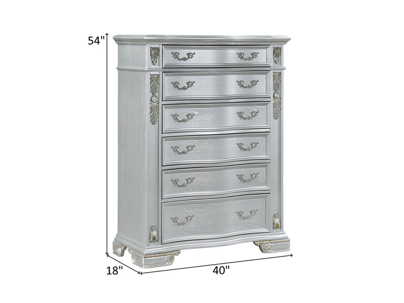 Massa Atlas B581 40" Wide 6 Drawer Chest