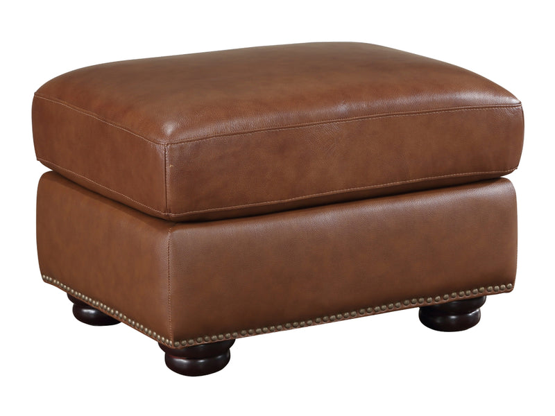 Attleboro 9270 27.5" Wide Leather Ottoman