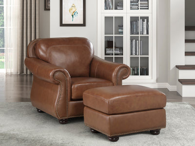 Attleboro 9270 42" Wide Leather Armchair
