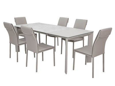 Aurora Es 6 Person Extendable Dining Room Set