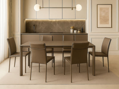 Aurora Es 6 Person Extendable Dining Room Set