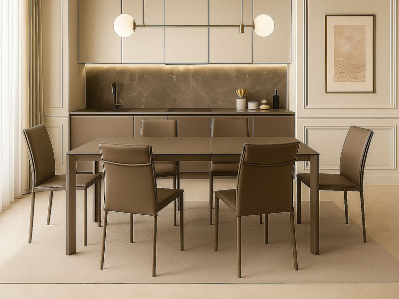 Aurora Es 6 Person Extendable Dining Room Set