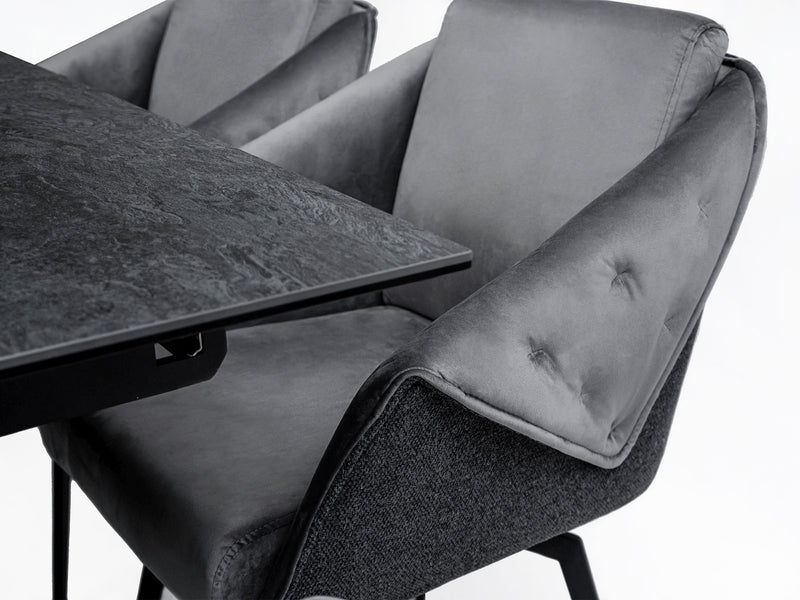 Aurora Onyx 6 Person Dining Room Set