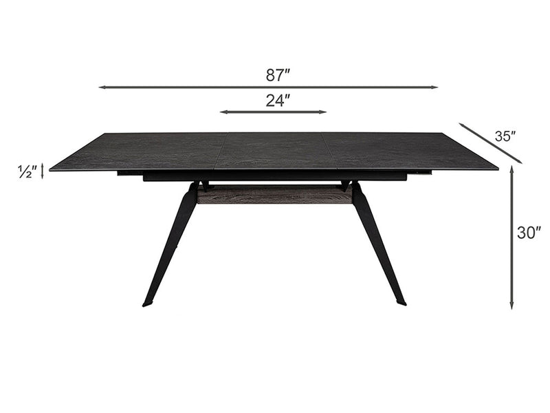 Aurora Onyx 6 Person Dining Room Set