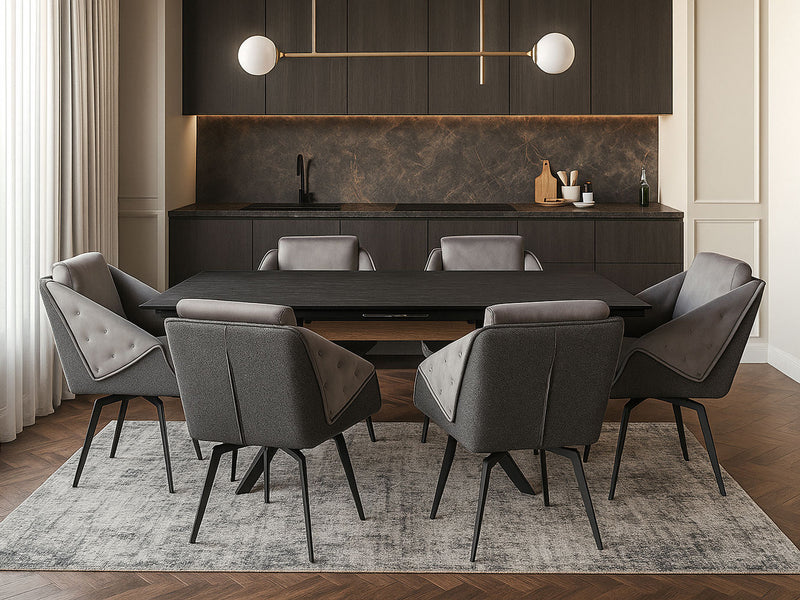 Aurora Onyx 6 Person Dining Room Set