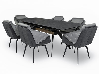Aurora Onyx 6 Person Dining Room Set
