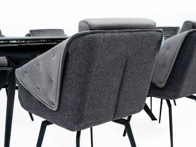 Aurora Onyx 6 Person Dining Room Set