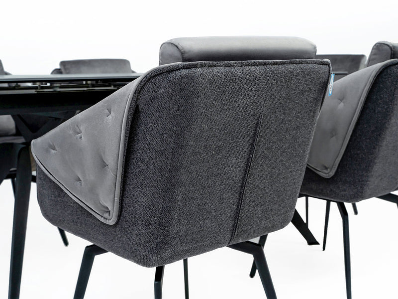 Aurora Onyx 6 Person Dining Room Set