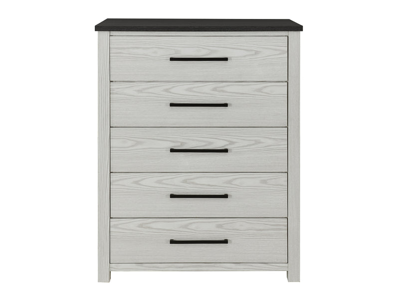 Ava Glo 35.4" Wide 5 Drawer Chest