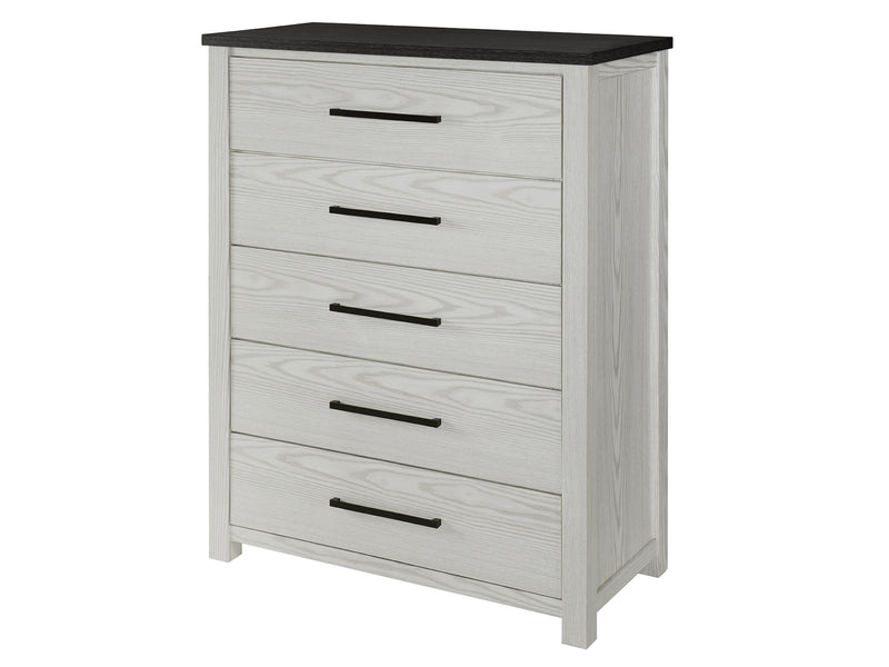 Ava Glo 35.4" Wide 5 Drawer Chest
