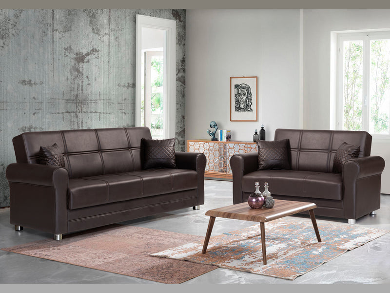 Avalon Otto 88" Wide Convertible Leather Sofa