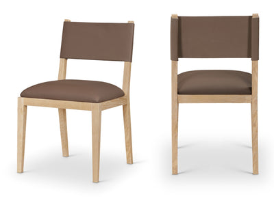 Avon 21.7" Wide Vegan Leather Dining Side Chair (Set of 2)