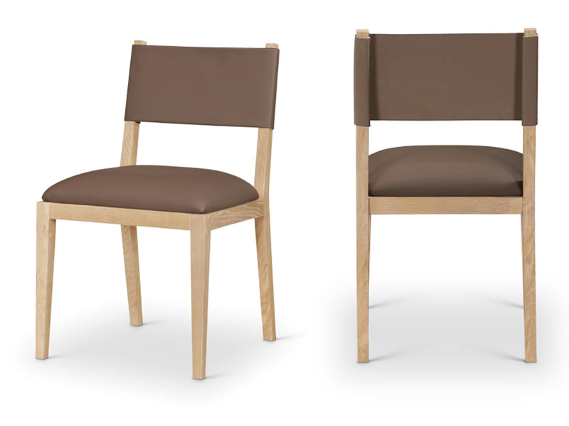 Avon 21.7" Wide Vegan Leather Dining Side Chair (Set of 2)