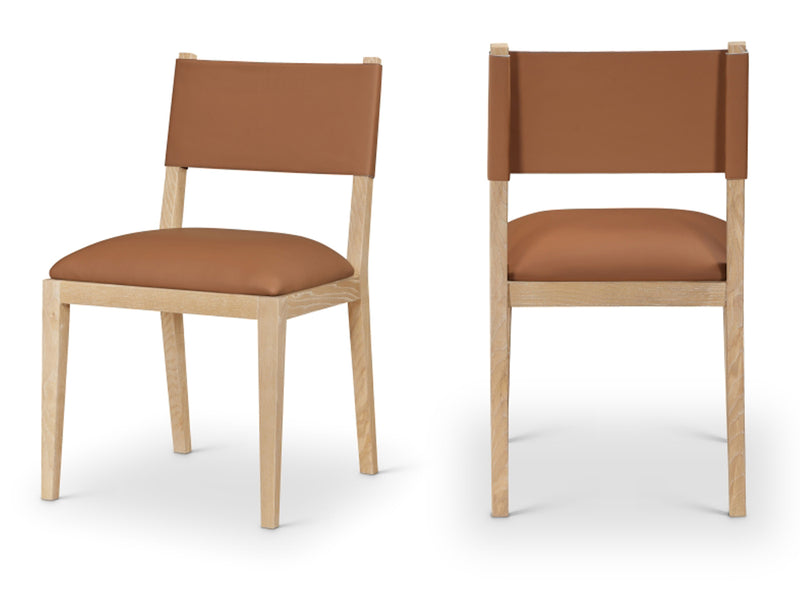 Avon 21.7" Wide Vegan Leather Dining Side Chair (Set of 2)