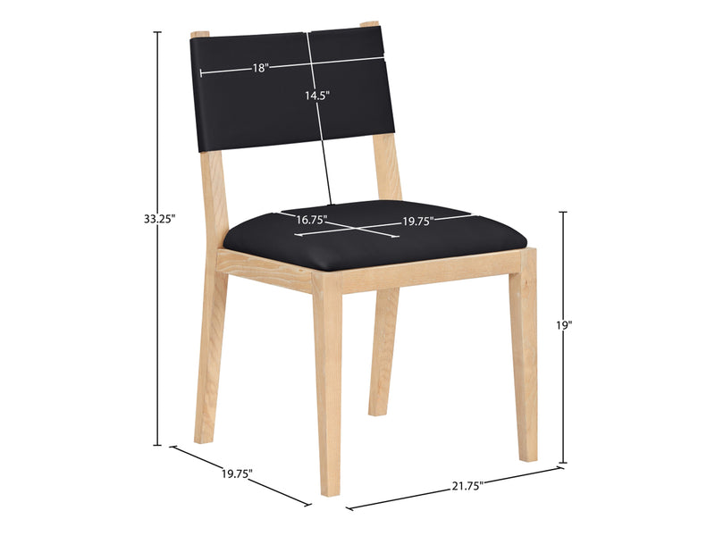 Avon 21.7" Wide Vegan Leather Dining Side Chair (Set of 2)