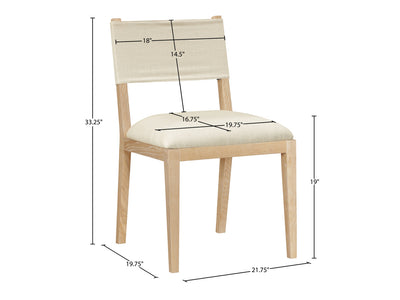 Avon 21.7" Wide Linen Textured Dining Side Chair (Set of 2)