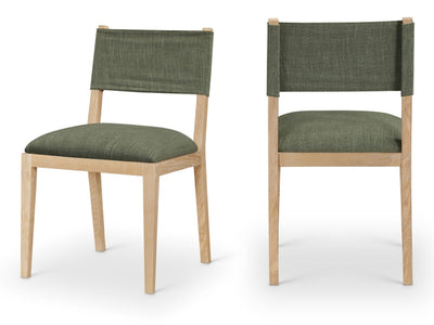 Avon 21.7" Wide Linen Textured Dining Side Chair (Set of 2)