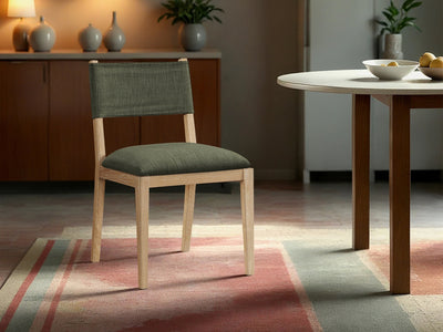 Avon 21.7" Wide Linen Textured Dining Side Chair (Set of 2)