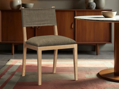 Avon 21.7" Wide Linen Textured Dining Side Chair (Set of 2)