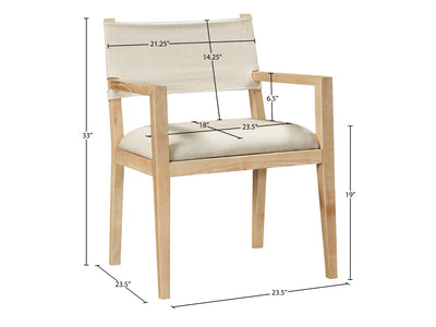 Avon 23.5" Wide Linen Textured Dining Armchair