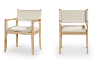 Avon 23.5" Wide Linen Textured Dining Armchair