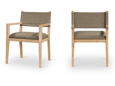 Avon 23.5" Wide Linen Textured Dining Armchair