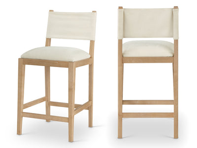 Avon 20.7" Wide Linen Textured Bar Stool