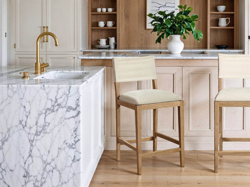 Avon 20.7" Wide Linen Textured Bar Stool