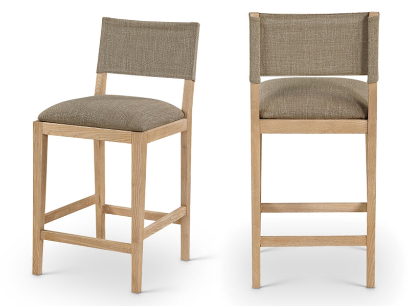 Avon 20.7" Wide Linen Textured Bar Stool