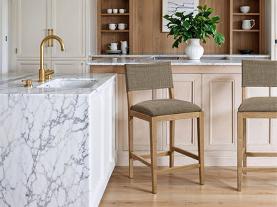 Avon 20.7" Wide Linen Textured Bar Stool