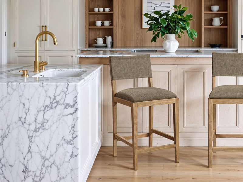 Avon 20.7" Wide Linen Textured Bar Stool