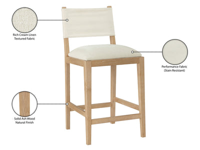 Avon 20.7" Wide Linen Textured Bar Stool