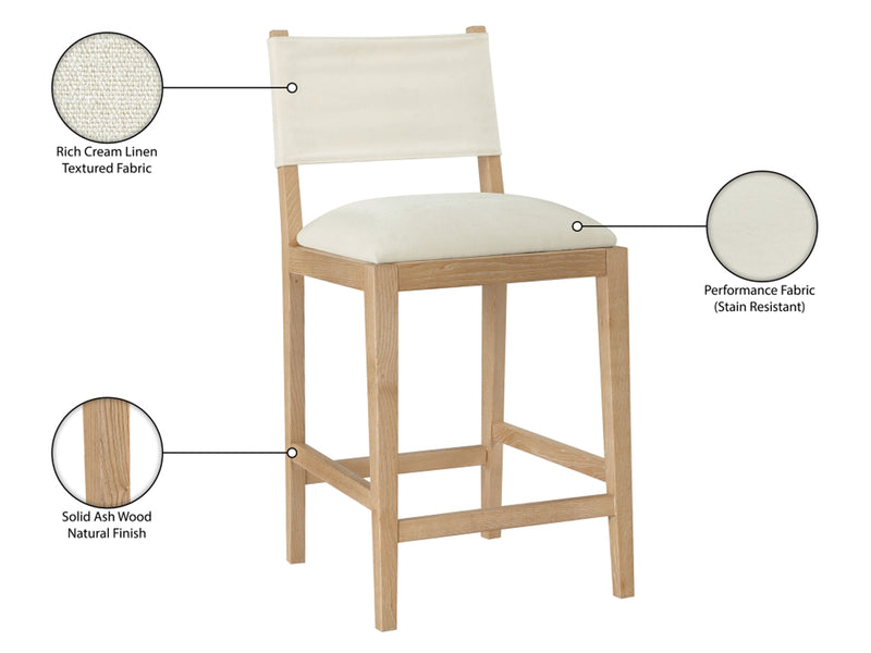 Avon 20.7" Wide Linen Textured Bar Stool