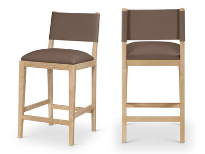 Avon 20.7" Wide Vegan Leather Bar Stool