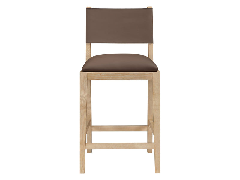 Avon 20.7" Wide Vegan Leather Bar Stool