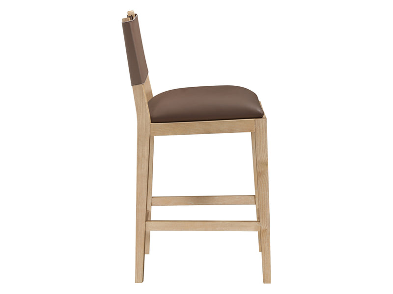 Avon 20.7" Wide Vegan Leather Bar Stool