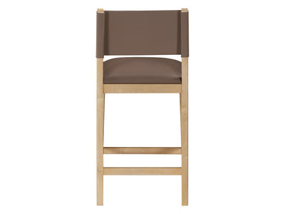 Avon 20.7" Wide Vegan Leather Bar Stool