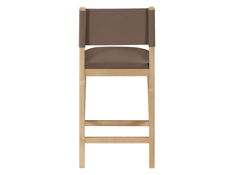Avon 20.7" Wide Vegan Leather Bar Stool