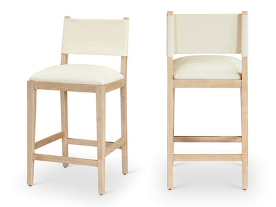 Avon 20.7" Wide Vegan Leather Bar Stool