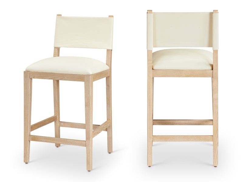 Avon 20.7" Wide Vegan Leather Bar Stool