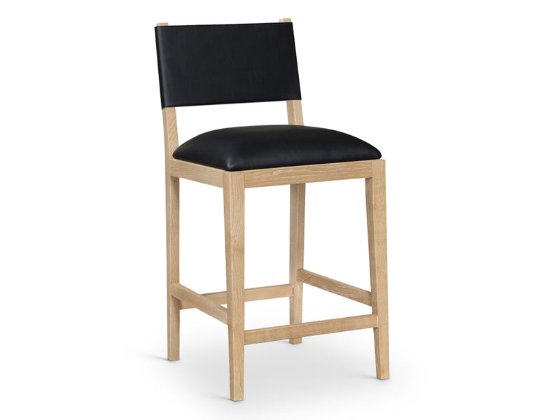 Avon 20.7" Wide Vegan Leather Bar Stool