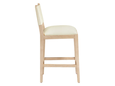 Avon 20.7" Wide Vegan Leather Bar Stool