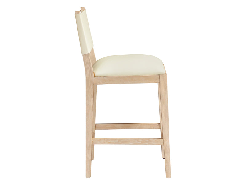 Avon 20.7" Wide Vegan Leather Bar Stool