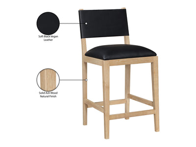 Avon 20.7" Wide Vegan Leather Bar Stool