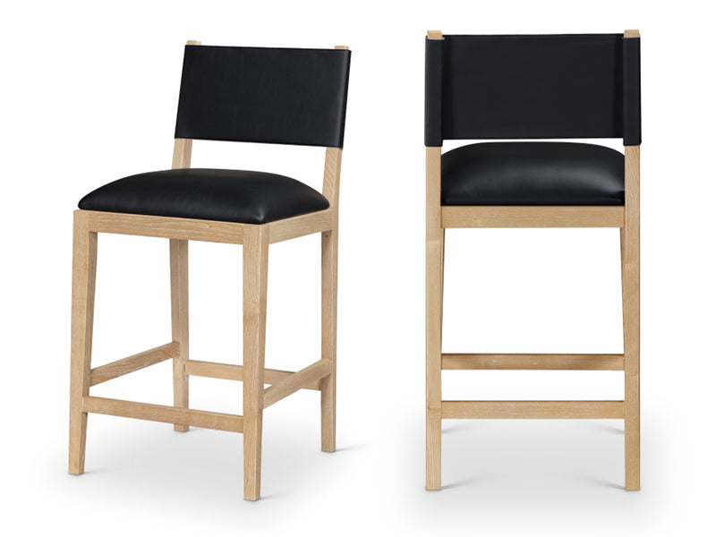 Avon 20.7" Wide Vegan Leather Bar Stool