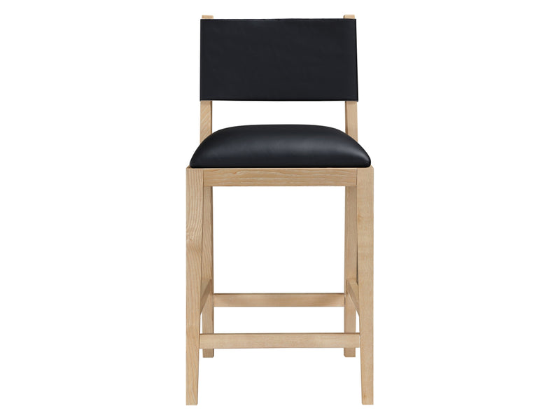 Avon 20.7" Wide Vegan Leather Bar Stool