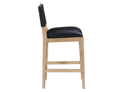 Avon 20.7" Wide Vegan Leather Bar Stool